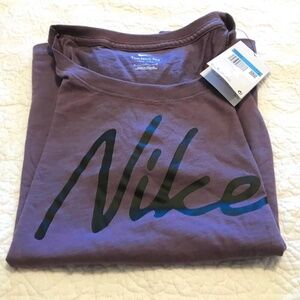 NWT Nike heathered purple dri-fit tee (M)